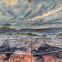 Wild Skies Upon the Waves - art by artist from Canada Grace Lane-Smith - artterra online art gallery - Buy art of Canada Online - Free Shipping