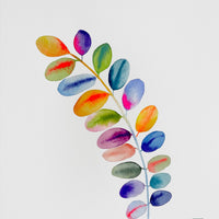 Rainbowland Black Locust Leaves - art by artist from Canada Xiao Wen Xu - artterra online art gallery - Buy art of Canada Online - Free Shipping