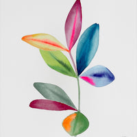 Rainbowland Blue Wild Indigo Leaves - art by artist from Canada Xiao Wen Xu - artterra online art gallery - Buy art of Canada Online - Free Shipping