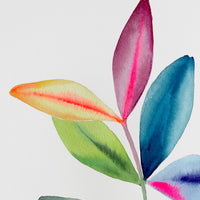 Rainbowland Blue Wild Indigo Leaves - art by artist from Canada Xiao Wen Xu - artterra online art gallery - Buy art of Canada Online - Free Shipping