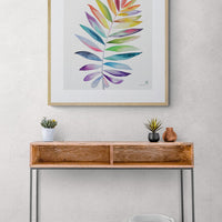 Rainbowland Parlour Palm - art by artist from Canada Xiao Wen Xu - artterra online art gallery - Buy art of Canada Online - Free Shipping
