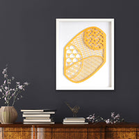 Pattern Mixing Series (yellow shape) - art by artist from Canada Rachael Ashe - artterra online art gallery - Buy art of Canada Online - We ship to USA and Canada