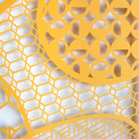 Pattern Mixing Series (yellow shape) - art by artist from Canada Rachael Ashe - artterra online art gallery - Buy art of Canada Online - We ship to USA and Canada