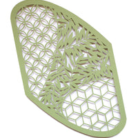 Pattern Mixing Series (green shape) - art by artist from Canada Rachael Ashe - artterra online art gallery - Buy art of Canada Online - We ship to USA and Canada