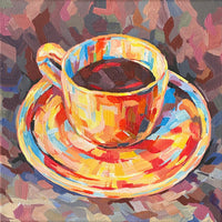 Tazzina gialla - art by artist from Canada Maria Gavrilova - artterra online art gallery - Buy art of Canada Online - We ship to USA and Canada