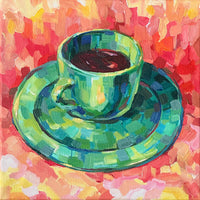 Tazzina verde - art by artist from Canada Maria Gavrilova - artterra online art gallery - Buy art of Canada Online - We ship to USA and Canada