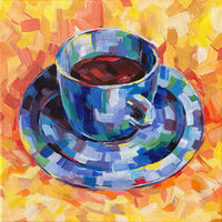 Tazzina blu - art by artist from Canada Maria Gavrilova - artterra online art gallery - Buy art of Canada Online - We ship to USA and Canada