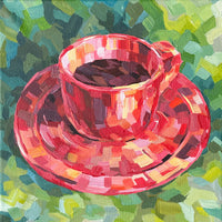 Tazzina rossa - art by artist from Canada Maria Gavrilova - artterra online art gallery - Buy art of Canada Online - We ship to USA and Canada