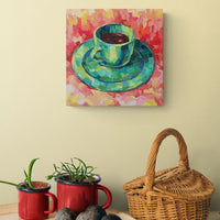 Tazzina verde - art by artist from Canada Maria Gavrilova - artterra online art gallery - Buy art of Canada Online - We ship to USA and Canada