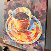 Tazzina gialla - art by artist from Canada Maria Gavrilova - artterra online art gallery - Buy art of Canada Online - We ship to USA and Canada