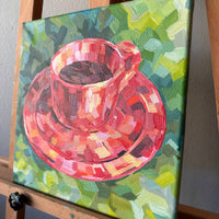 Tazzina rossa - art by artist from Canada Maria Gavrilova - artterra online art gallery - Buy art of Canada Online - We ship to USA and Canada