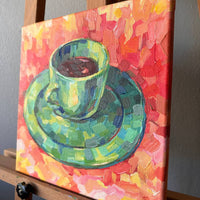 Tazzina verde - art by artist from Canada Maria Gavrilova - artterra online art gallery - Buy art of Canada Online - We ship to USA and Canada