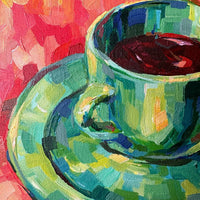 Tazzina verde - art by artist from Canada Maria Gavrilova - artterra online art gallery - Buy art of Canada Online - We ship to USA and Canada