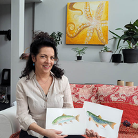 Brook Trout - art by artist from Canada Pamela Paulenko - artterra online art gallery - Buy art of Canada Online - We ship to USA and Canada