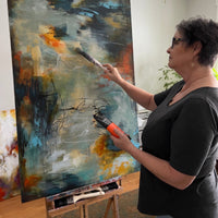 Change Is In The Air - art by artist from Canada Jackie DeBlasio - artterra online art gallery - Buy art of Canada Online - We ship to USA and Canada