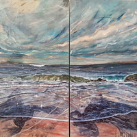 Wild Skies Upon the Waves - art by artist from Canada Grace Lane-Smith - artterra online art gallery - Buy art of Canada Online - We ship to USA and Canada