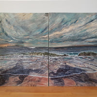 Wild Skies Upon the Waves - art by artist from Canada Grace Lane-Smith - artterra online art gallery - Buy art of Canada Online - We ship to USA and Canada
