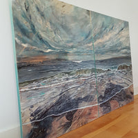Wild Skies Upon the Waves - art by artist from Canada Grace Lane-Smith - artterra online art gallery - Buy art of Canada Online - We ship to USA and Canada