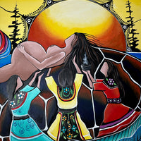 Power of Sisterhood - art by artist from Canada Jessica Somers - artterra online art gallery - Buy art of Canada Online - We ship to USA and Canada