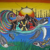 Power of Sisterhood - art by artist from Canada Jessica Somers - artterra online art gallery - Buy art of Canada Online - We ship to USA and Canada