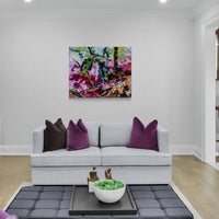 Red and Green - art by artist from Canada Tina Ding - artterra online art gallery - Buy art of Canada Online - We ship to USA and Canada