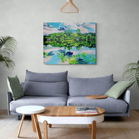 Early Green - art by artist from Canada Tina Ding - artterra online art gallery - Buy art of Canada Online - We ship to USA and Canada