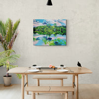 Early Green - art by artist from Canada Tina Ding - artterra online art gallery - Buy art of Canada Online - We ship to USA and Canada