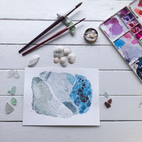 Sea & Stones #1 - art by artist from Canada Marissa Creative Arts - artterra online art gallery - Buy art of Canada Online - We ship to USA and Canada