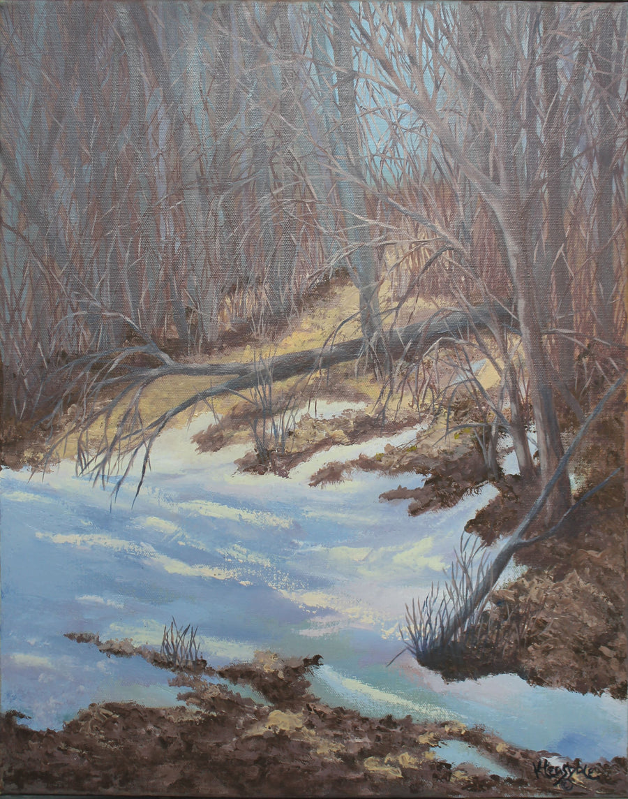 Spring Thaw, Ogden - art by artist from Canada Kathy Teasdale - artterra online art gallery - Buy art of Canada Online - Free Shipping