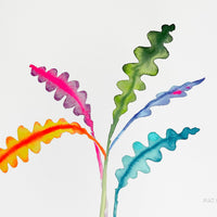 Rainbowland Fishbone Cactus - art by artist from Canada Xiao Wen Xu - artterra online art gallery - Buy art of Canada Online - Free Shipping