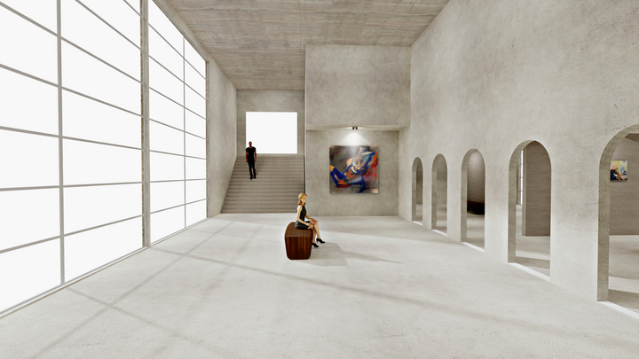 Room Designed in Clavis Studio by Valentina Silva. Artwork By artterra artist Aly McDonald