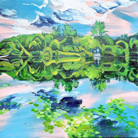 Early Green - art by artist from Canada Tina Ding - artterra online art gallery - Buy art of Canada Online - We ship to USA and Canada