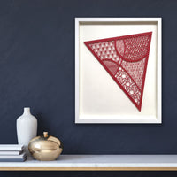 Pattern Mixing Series (red triangle) - art by artist from Canada Rachael Ashe - artterra online art gallery - Buy art of Canada Online - We ship to USA and Canada