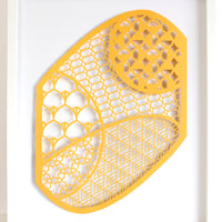 Pattern Mixing Series (yellow shape) - art by artist from Canada Rachael Ashe - artterra online art gallery - Buy art of Canada Online - We ship to USA and Canada