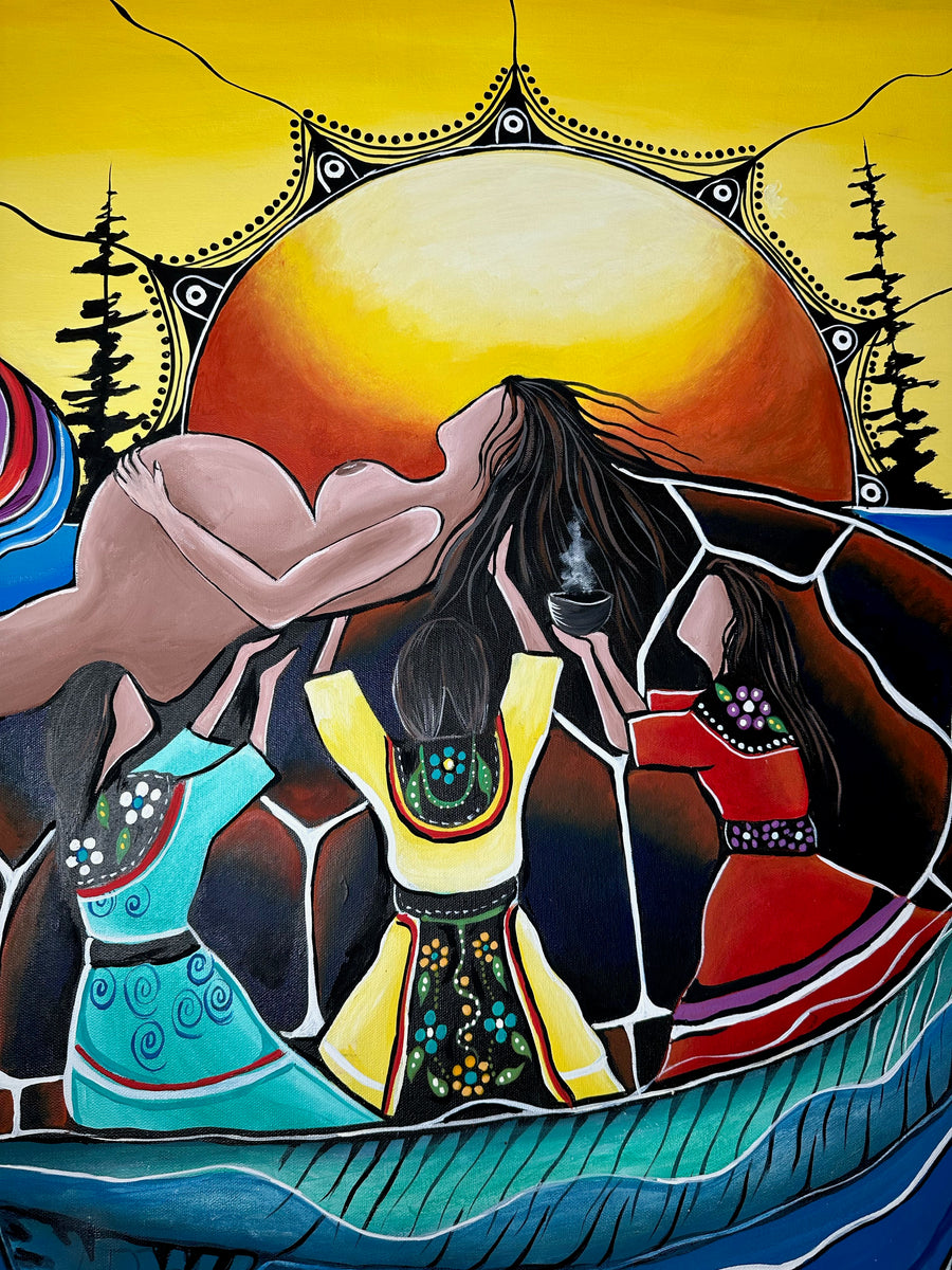 Power of Sisterhood - art by artist from Canada Jessica Somers - artterra online art gallery - Buy art of Canada Online - We ship to USA and Canada