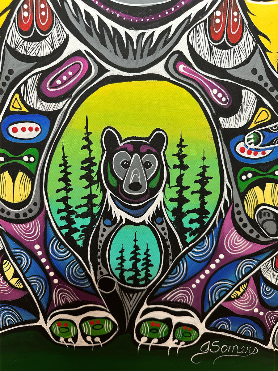 Bear Medicine - art by artist from Canada Jessica Somers - artterra online art gallery - Buy art of Canada Online - We ship to USA and Canada